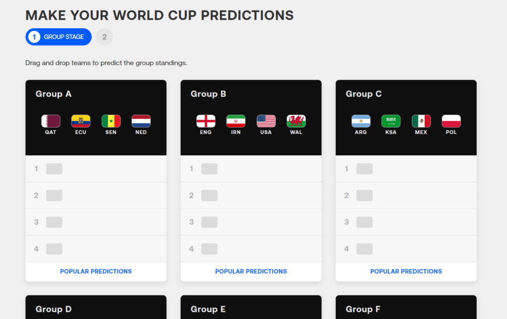 運動網站推出預測遊戲　球迷預測阿根廷將奪冠